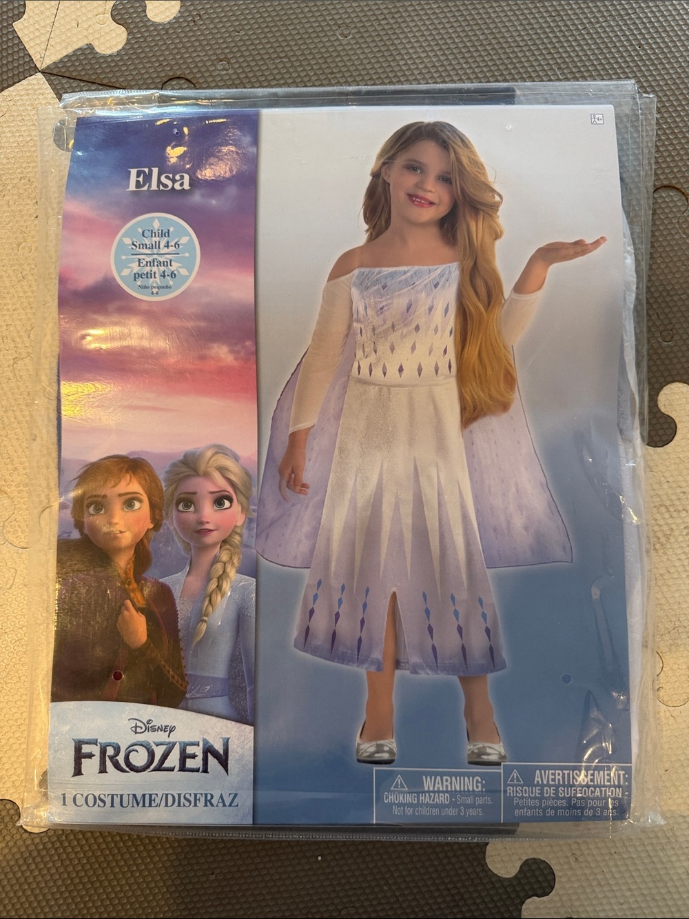Disney Elsa White and Lavender Glow Princess Dress
